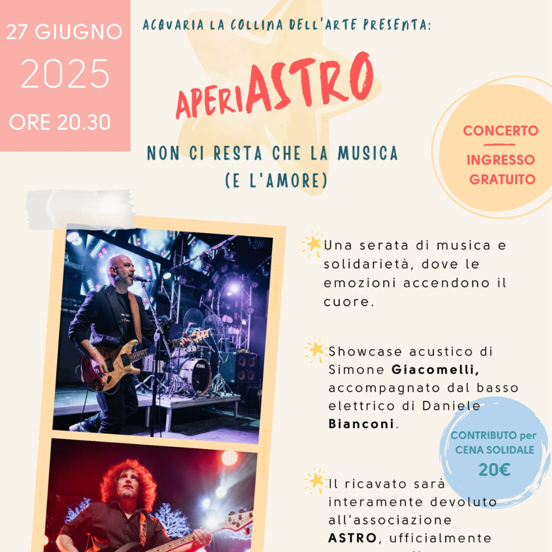 AperiASTRO – Una serata per il cuore: musica, amore e solidarietà